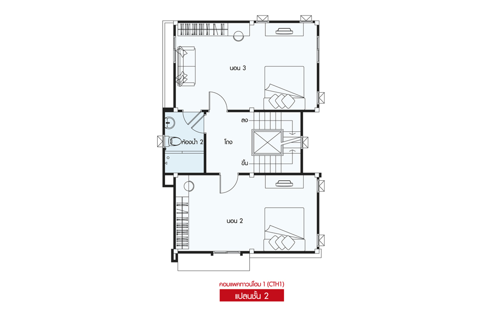 Floor 2 Compact Townhome 1